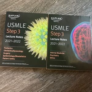 NWOT🔥 USMLE Step 3 Kaplan Lecture Notes  2021-2022 (set of 2 books)